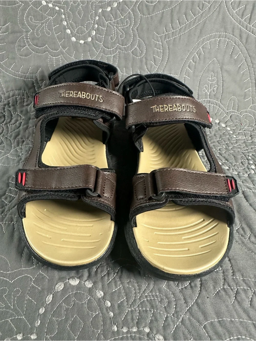 Thereabouts Big Boys Brown Gulf Strap Sandals NWT Size Big Boys 5